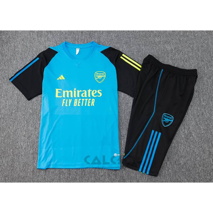 Tuta da Track Arsenal Manica Corta 2024-2025 Blu - Pantaloncini
